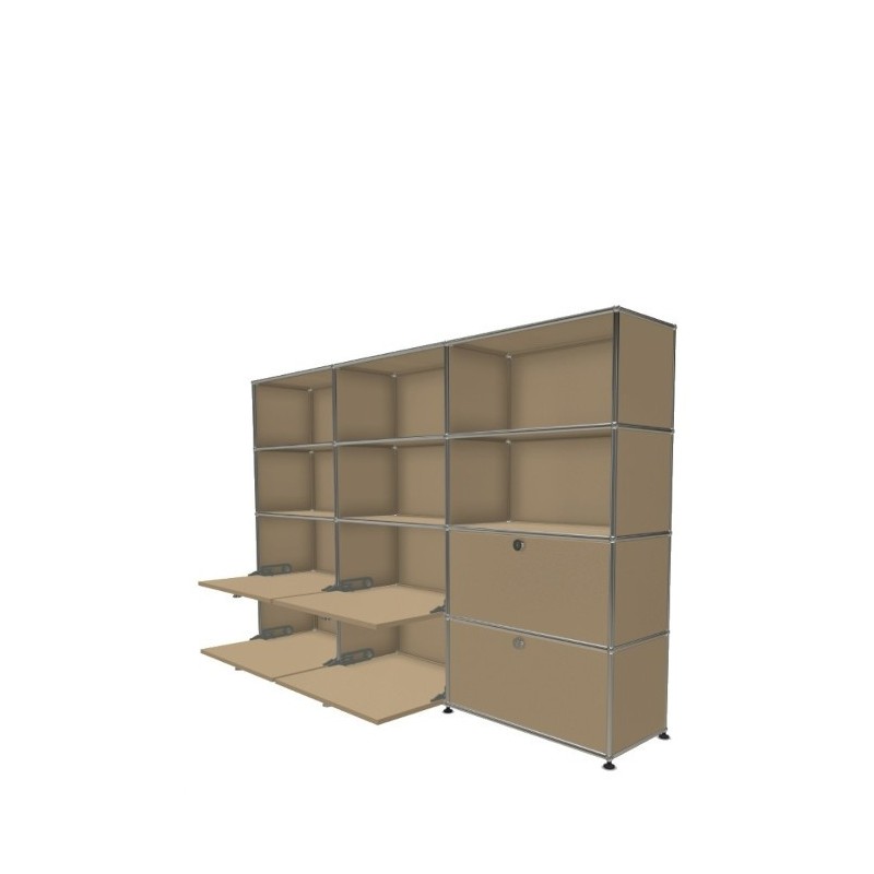 Système de rangement 12 modules 6 portes USM Haller 225 x 35 x h144 cm