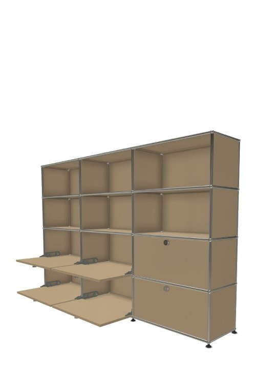 Système de rangement 12 modules 6 portes USM Haller 225 x 35 x h144 cm