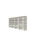 Système de rangement 16 modules 4 portes USM Haller 300 x 35 x h144 cm