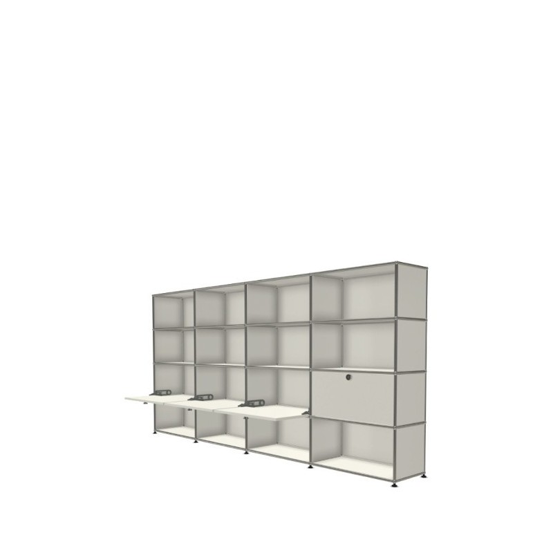 Système de rangement 16 modules 4 portes USM Haller 300 x 35 x h144 cm