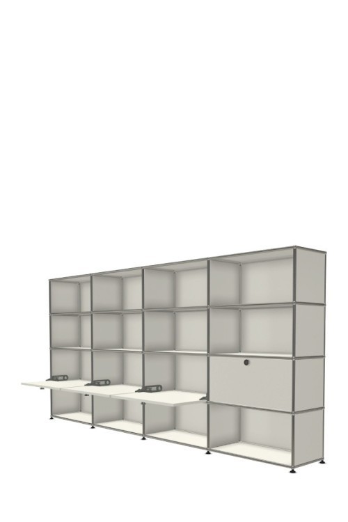 Système de rangement 16 modules 4 portes USM Haller 300 x 35 x h144 cm