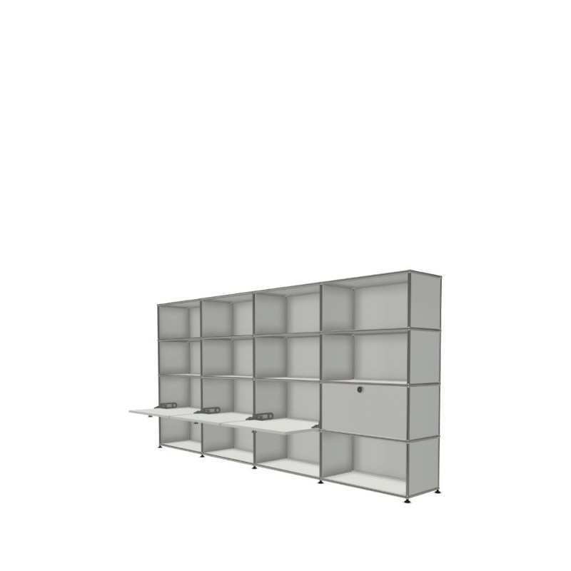 Système de rangement 16 modules 4 portes USM Haller 300 x 35 x h144 cm