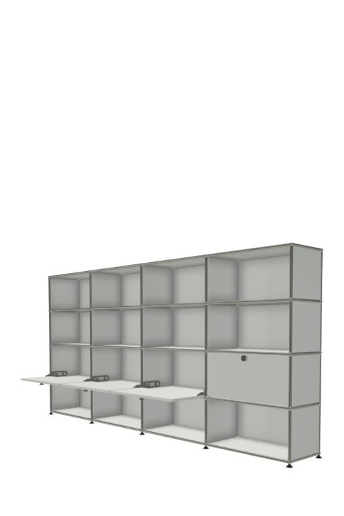 Système de rangement 16 modules 4 portes USM Haller 300 x 35 x h144 cm