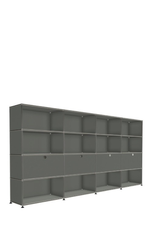 Système de rangement 16 modules 4 portes USM Haller 300 x 35 x h144 cm