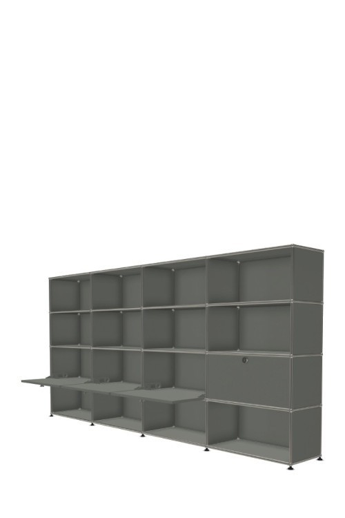 Système de rangement 16 modules 4 portes USM Haller 300 x 35 x h144 cm