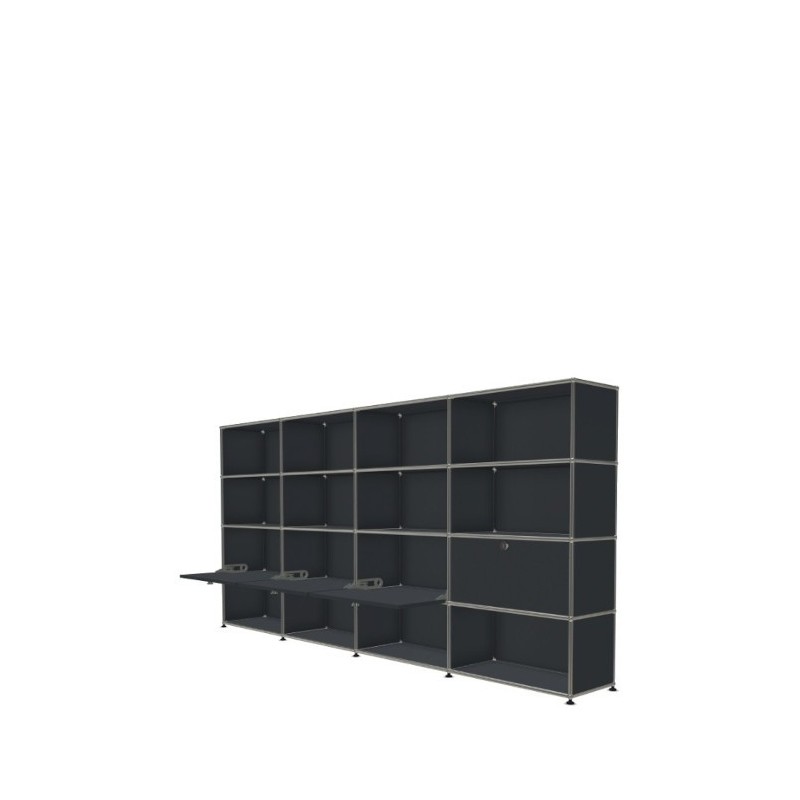 Système de rangement 16 modules 4 portes USM Haller 300 x 35 x h144 cm