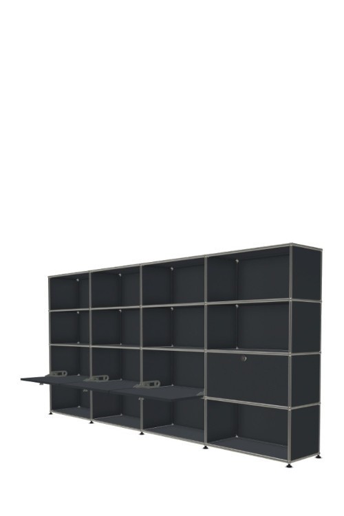 Système de rangement 16 modules 4 portes USM Haller 300 x 35 x h144 cm
