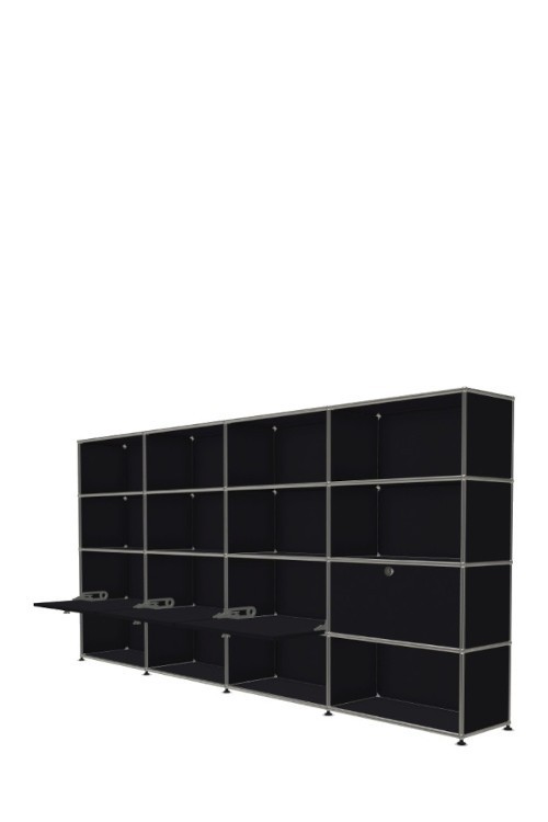 Système de rangement 16 modules 4 portes USM Haller 300 x 35 x h144 cm