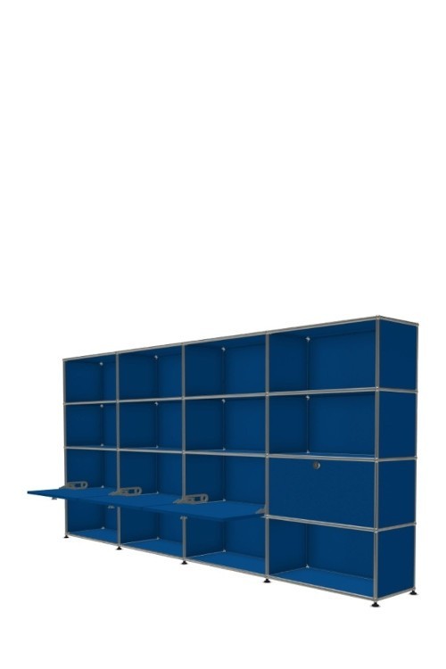 Système de rangement 16 modules 4 portes USM Haller 300 x 35 x h144 cm