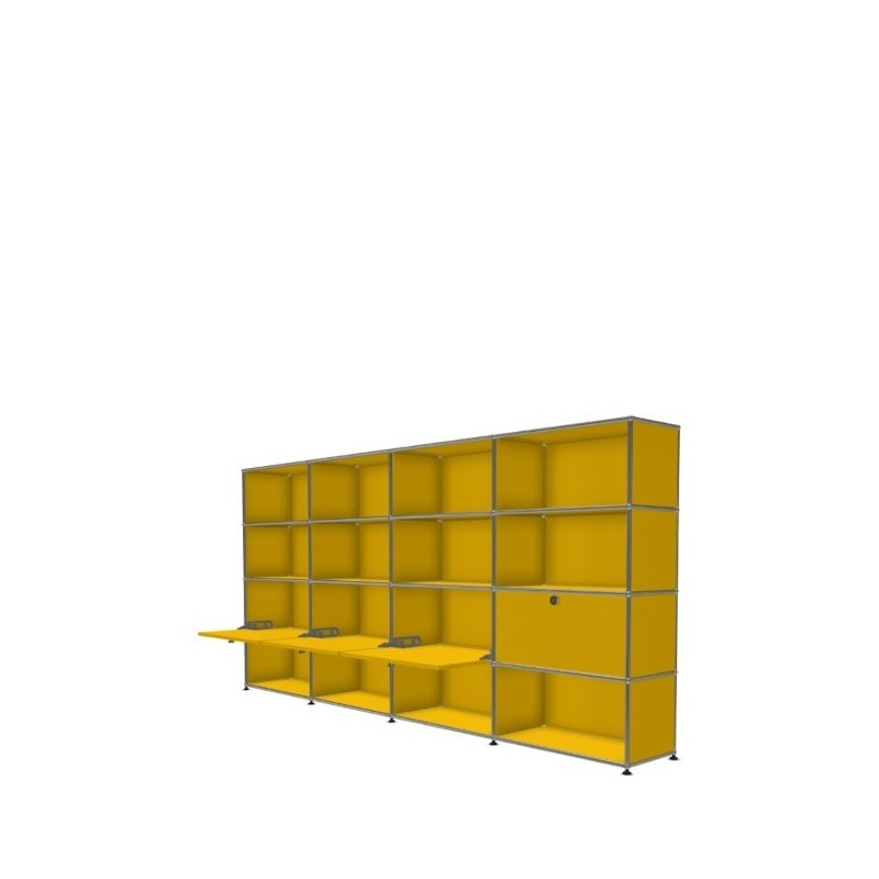 Système de rangement 16 modules 4 portes USM Haller 300 x 35 x h144 cm