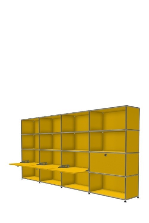 Système de rangement 16 modules 4 portes USM Haller 300 x 35 x h144 cm