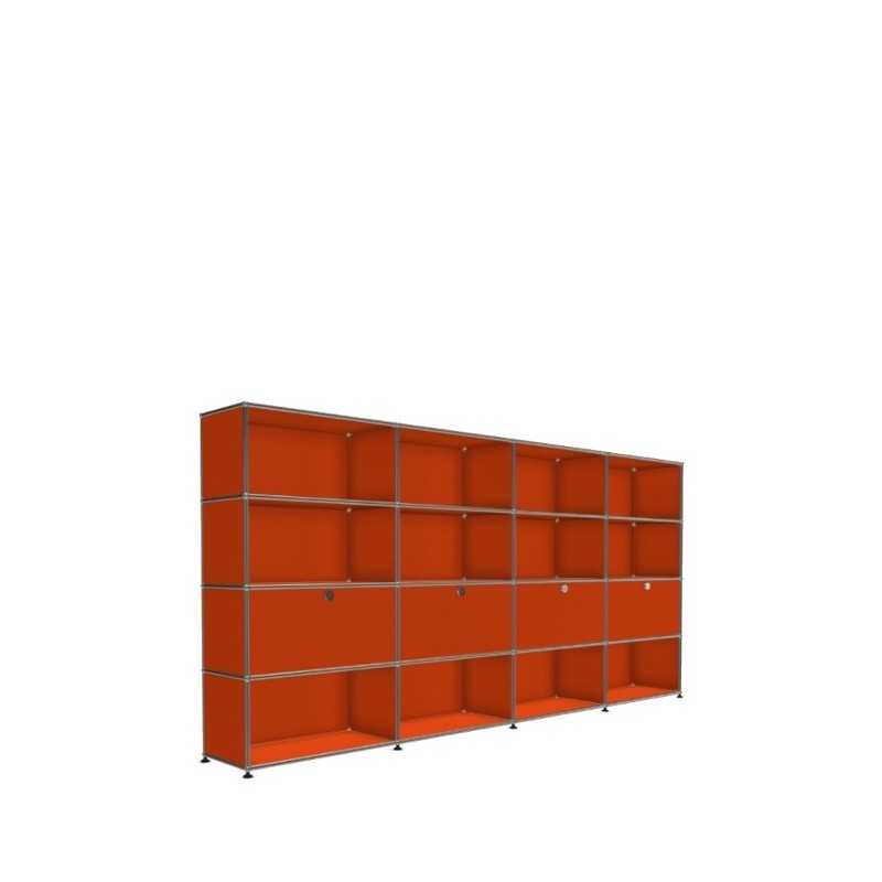 Système de rangement 16 modules 4 portes USM Haller 300 x 35 x h144 cm