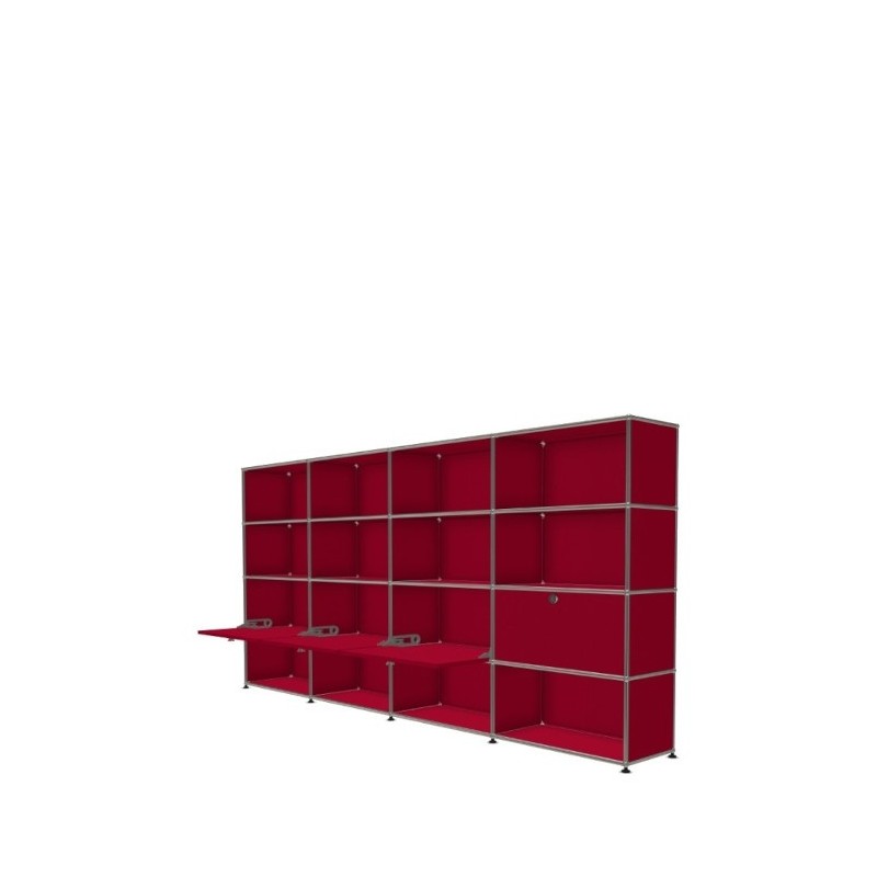 Système de rangement 16 modules 4 portes USM Haller 300 x 35 x h144 cm