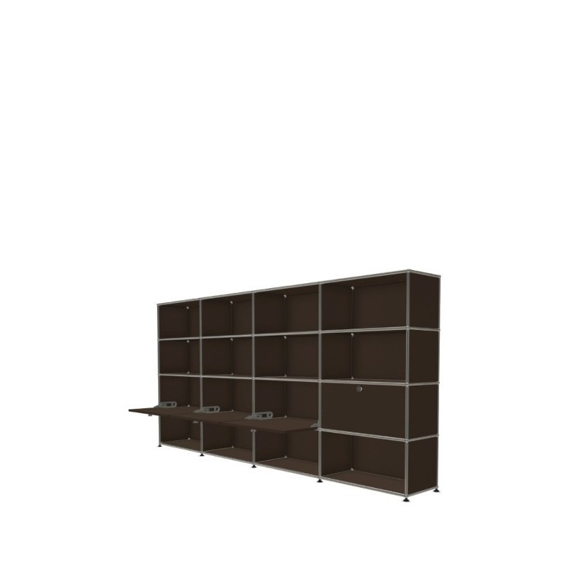 Système de rangement 16 modules 4 portes USM Haller 300 x 35 x h144 cm
