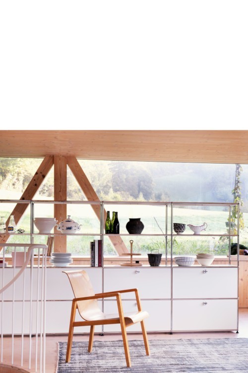 Système de rangement 12 modules 6 portes USM Haller 225 x 35 x h144 cm