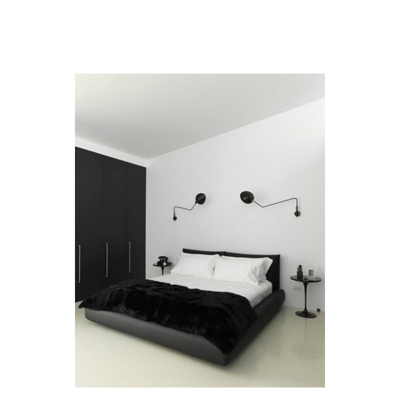 Serge Mouille Wall Light with 1 curved pivoting arm