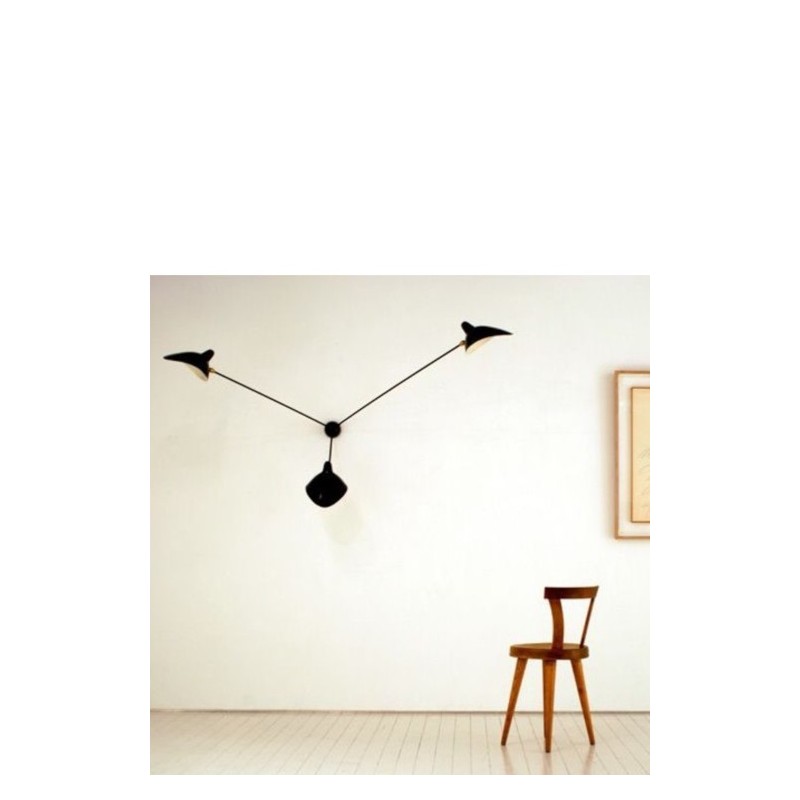 Serge Mouille Spider Wall Light with 3 fixed arms