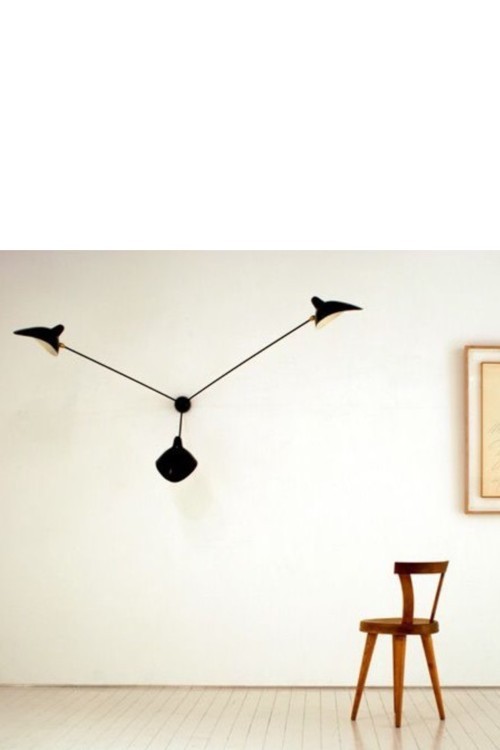 Serge Mouille Spider Wall Light with 3 fixed arms