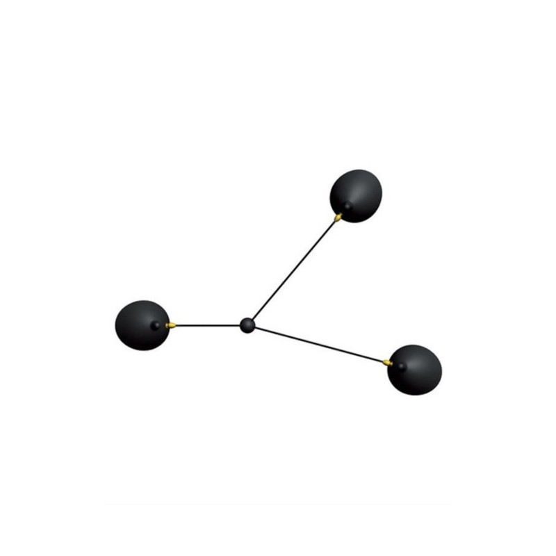 Serge Mouille Spider Wall Light with 3 fixed arms