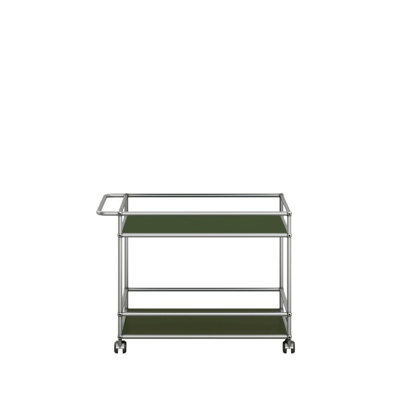 Desserte sur roulettes USM Haller Vert Olive 82 x 50 x h63 cm