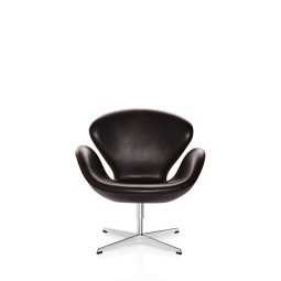 SWAN™ Leather Lounge Chair by Arne Jacobsen