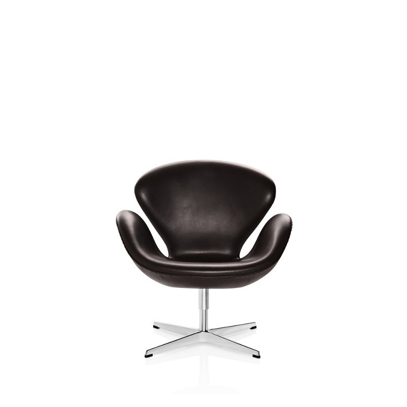 Fauteuil SWAN™ en cuir par Arne Jacobsen
