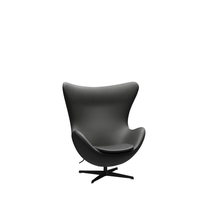 Fauteuil EGG™ revêtement cuir par Arne Jacobsen